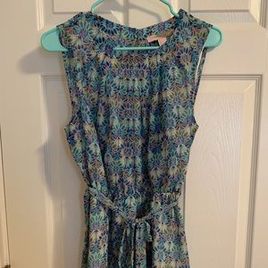 Forever 21 Patterned Blue Dress Size L